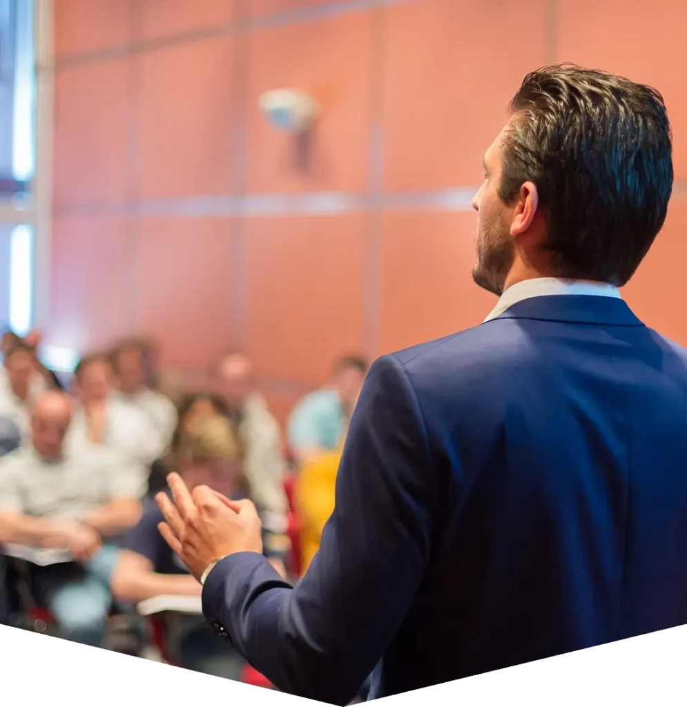 Educator hosting a seminar